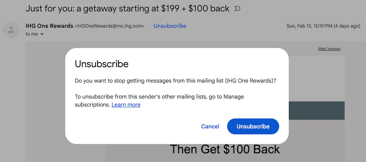 Gmail unsubscribe